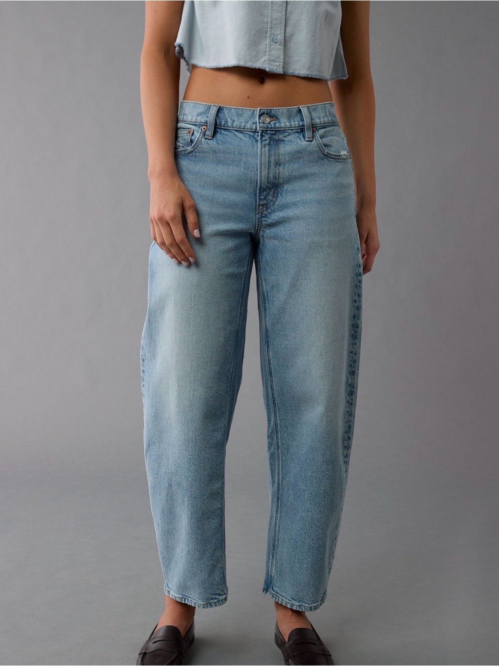 American Eagle Stretch Barrel Jeans